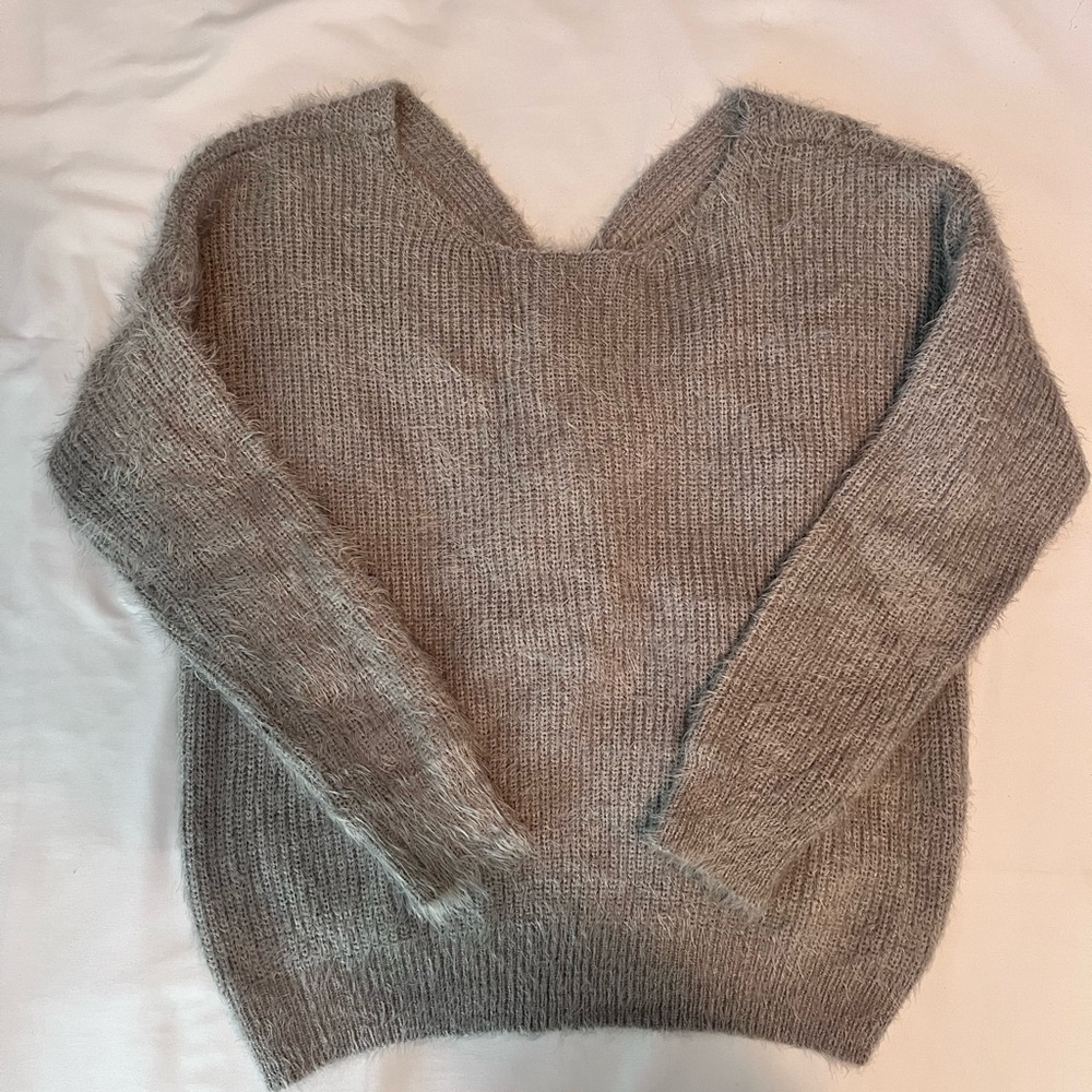 Cozy Gray Knit Sweater
